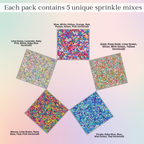 confect rainbow magic sprinkles mix colourful celebration sprinkles for cake decor 140 gms rainbow sprinkles 01