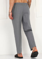 Fabmade Slate Grey Linen Pyjama