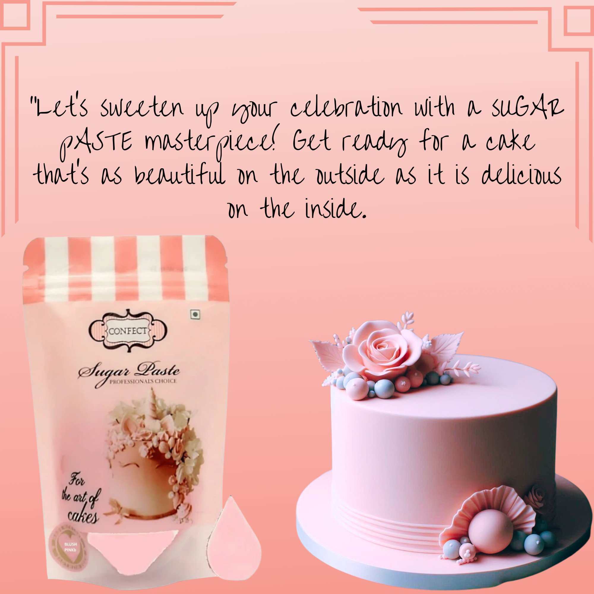 blush pink sugarpaste 250 gms