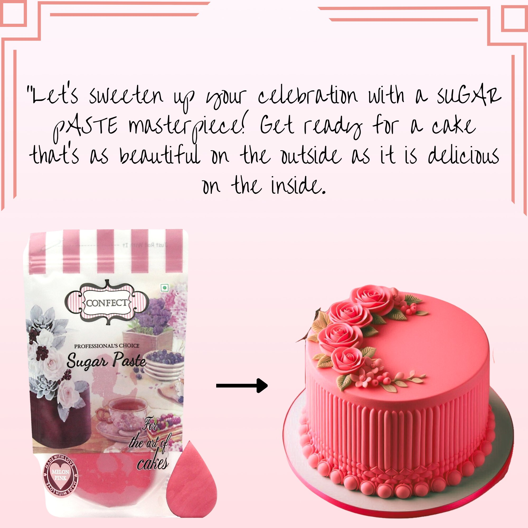 confect melon pink sugarpaste br b 1 kg b