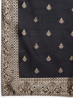 Ahalyaa Unstitched Black Dress Material - Distacart