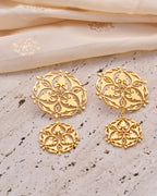 trueBrowns Gold-Polished Circle Drop Earrings - Distacart