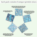 confect boys baby shower sprinkles edible sprinkles assorted pack of 5 baby shower 25