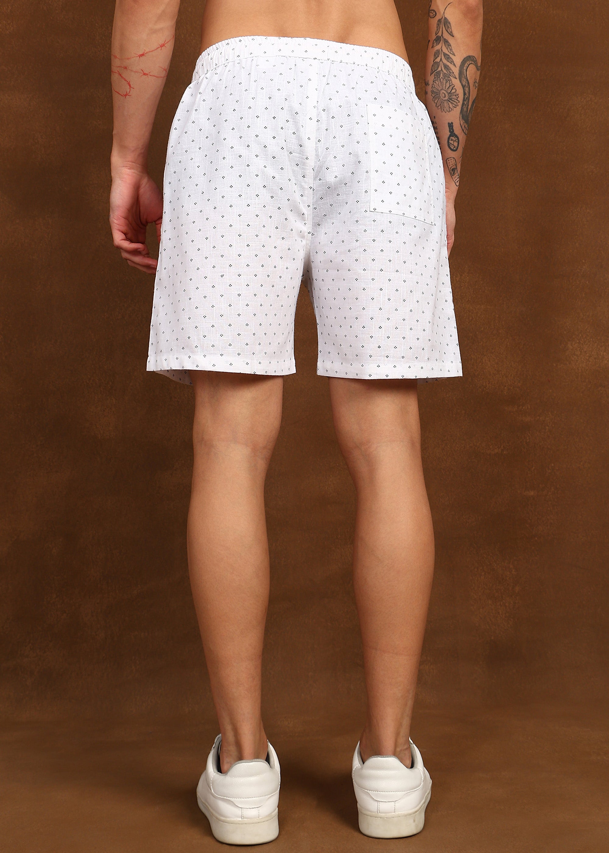 Fabmade Micro Print Casual Shorts