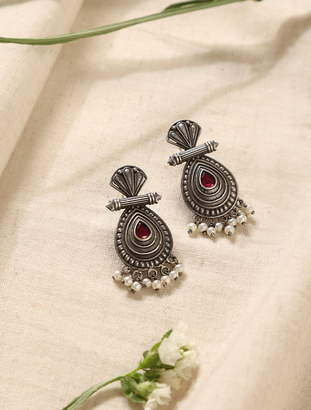 trueBrowns Silver Pearl Bead Earrings - Distacart