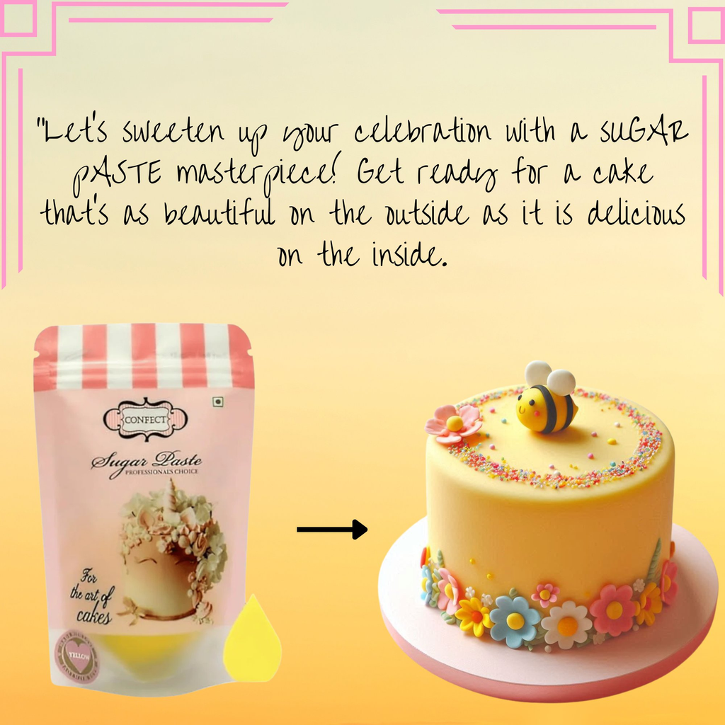 confect yellow sugarpaste br b 250 gms b