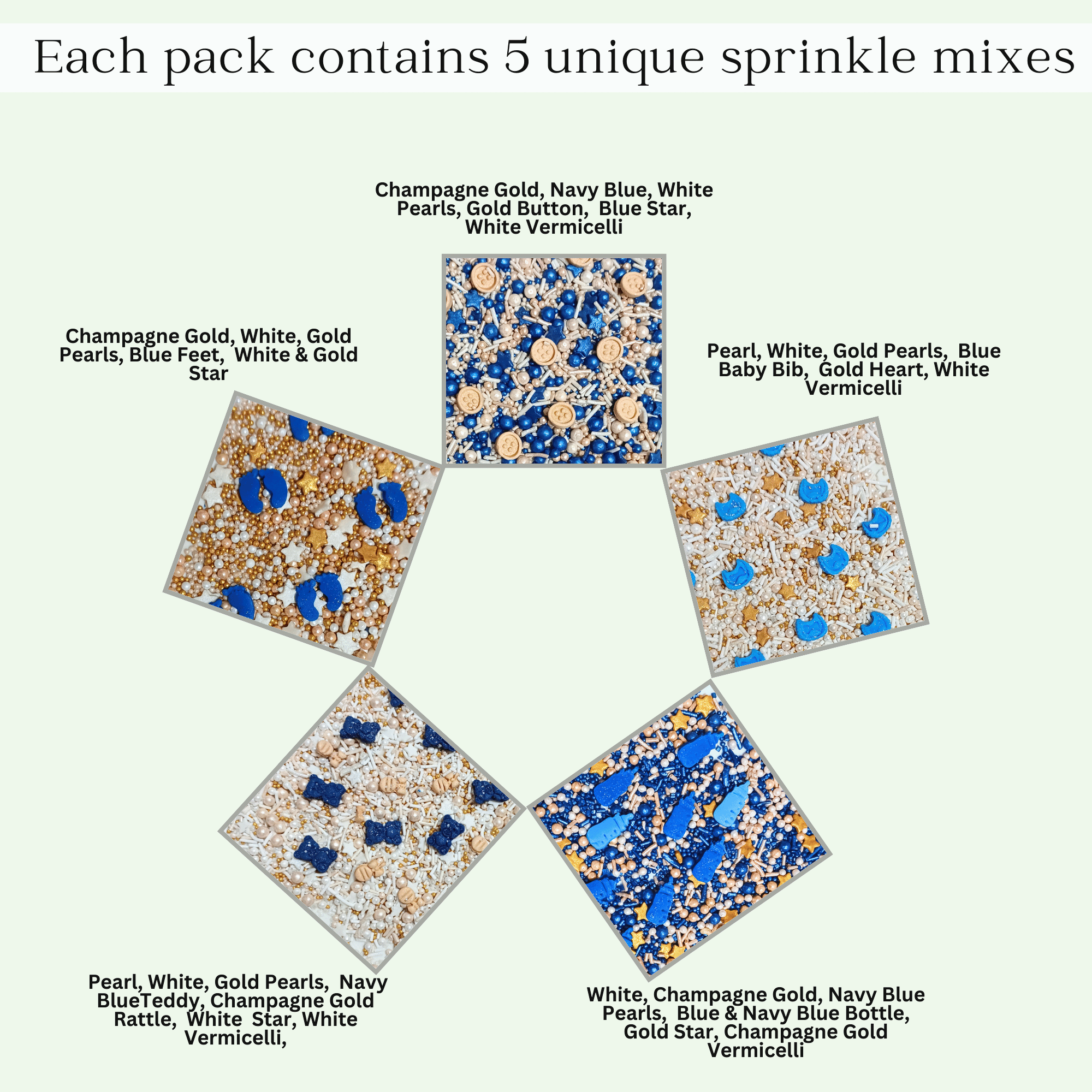 confect boys baby shower sprinkles gender reveal sprinkles edible sprinkles pack of 5 baby shower 33