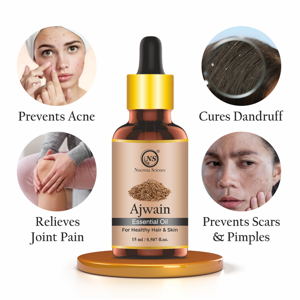Nuerma Science Pure Ajwain  Essential Oil For Skin Care & Hair Care