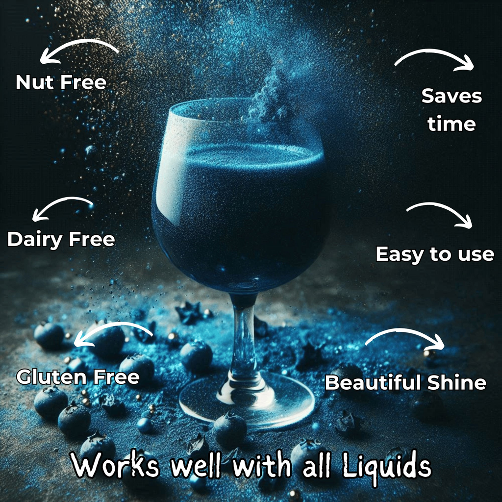 poppy blue edible luster dust 5 g