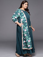 Ahalyaa Plus Size Round neck Maxi Ethnic Dress - Distacart