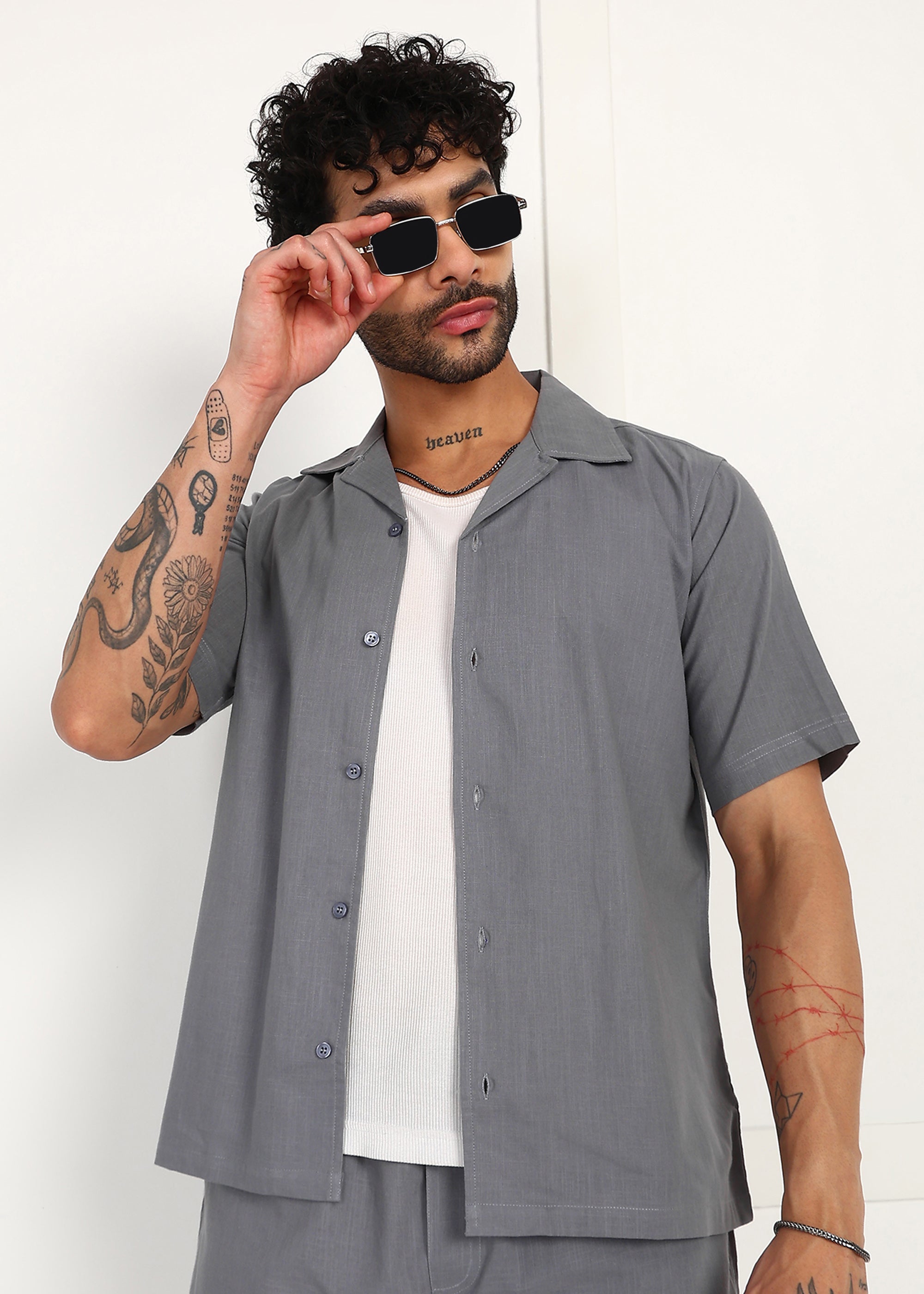 Fabmade Slate Ease Linen Co-Ord Set
