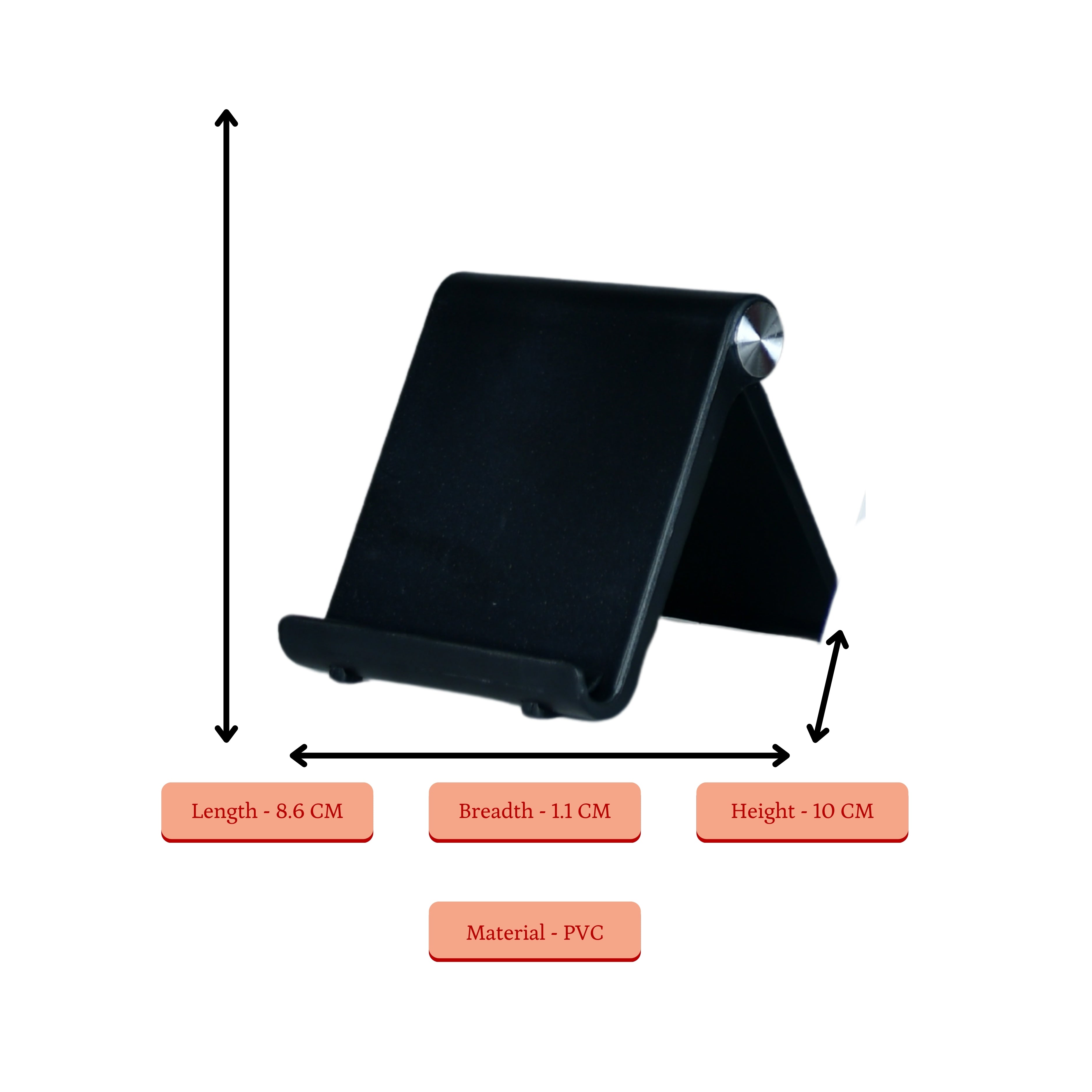 Sowpeace Trendy Adjustable Silver Tablet Stand with Black Hinges - Distacart