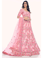 Myra Peach Soft Net Embroidered Designer Lehenga Choli