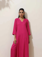 trueBrowns Pink Viscose Kurta Pant Set - Distacart