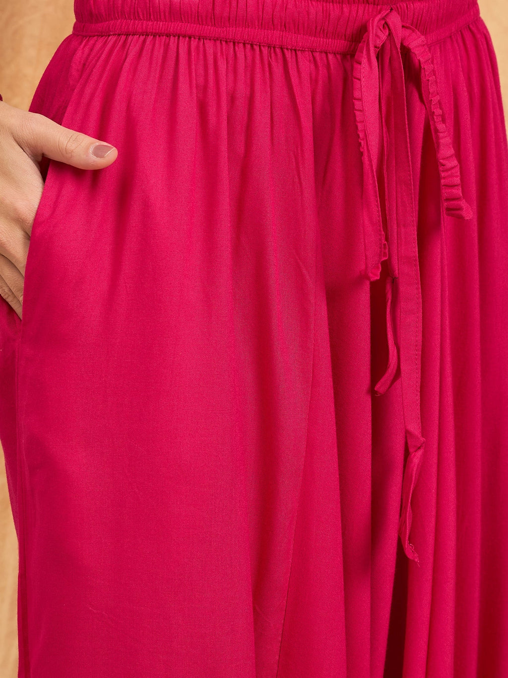 InWeave Fuchsia Solid Harem Pant