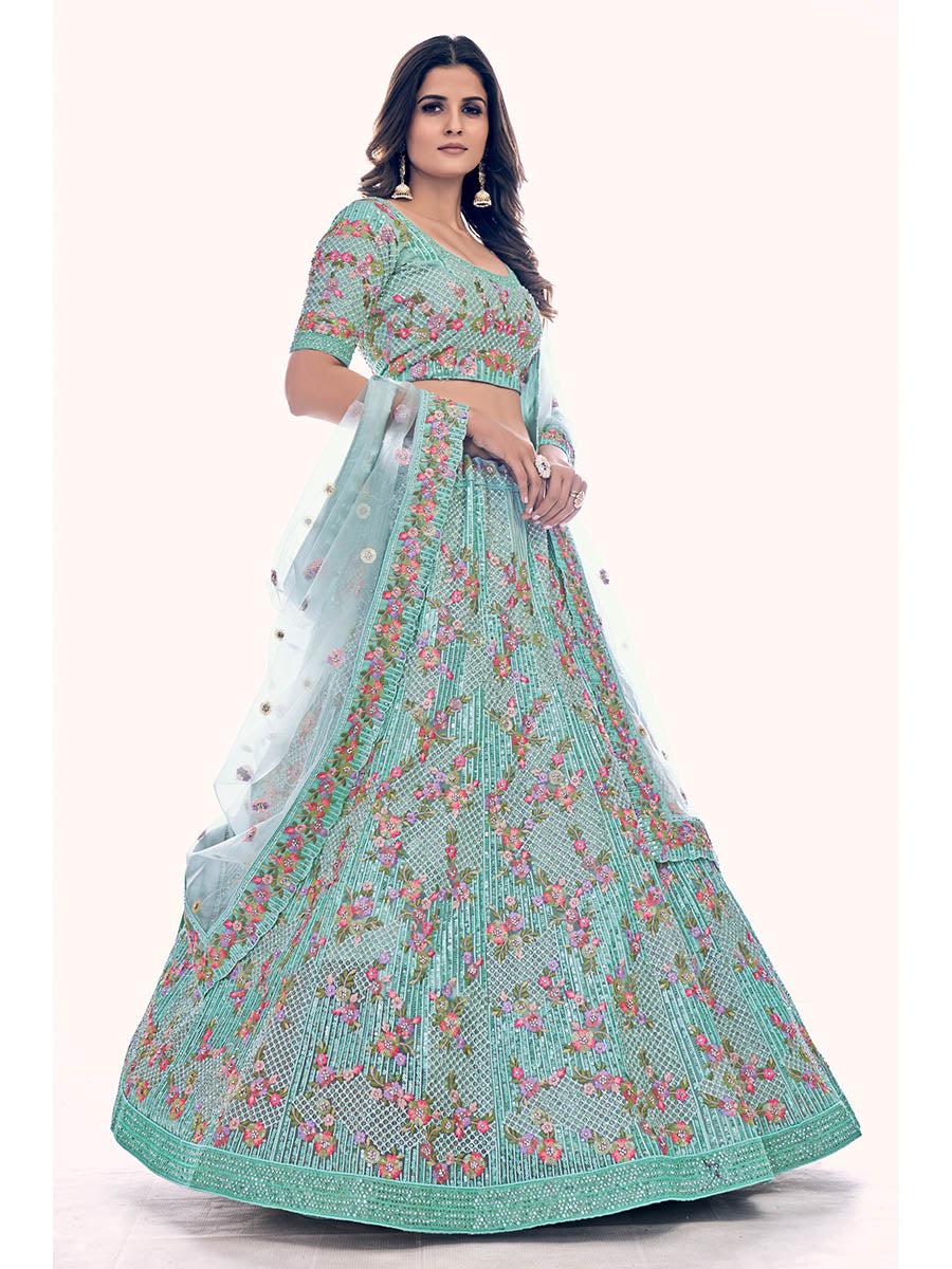 Myra Firozi Soft Net Embroidered Designer Lehenga Choli