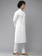 Fabmade Elegant Chikankari Embroidered Straight Kurta