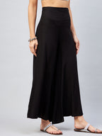 InWeave Solid Black Palazzo - Distacart