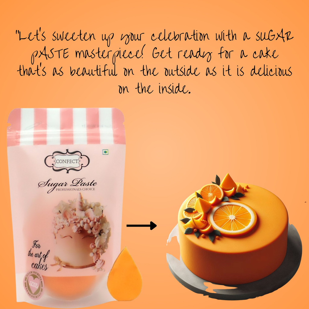 confect citrus orange sugarpaste br b 250 gms b