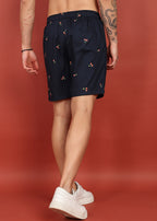 Fabmade Midnight Cherry Printed Shorts
