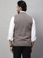 Even Apparels Men's Beige Pure Wool Nehru Jacket