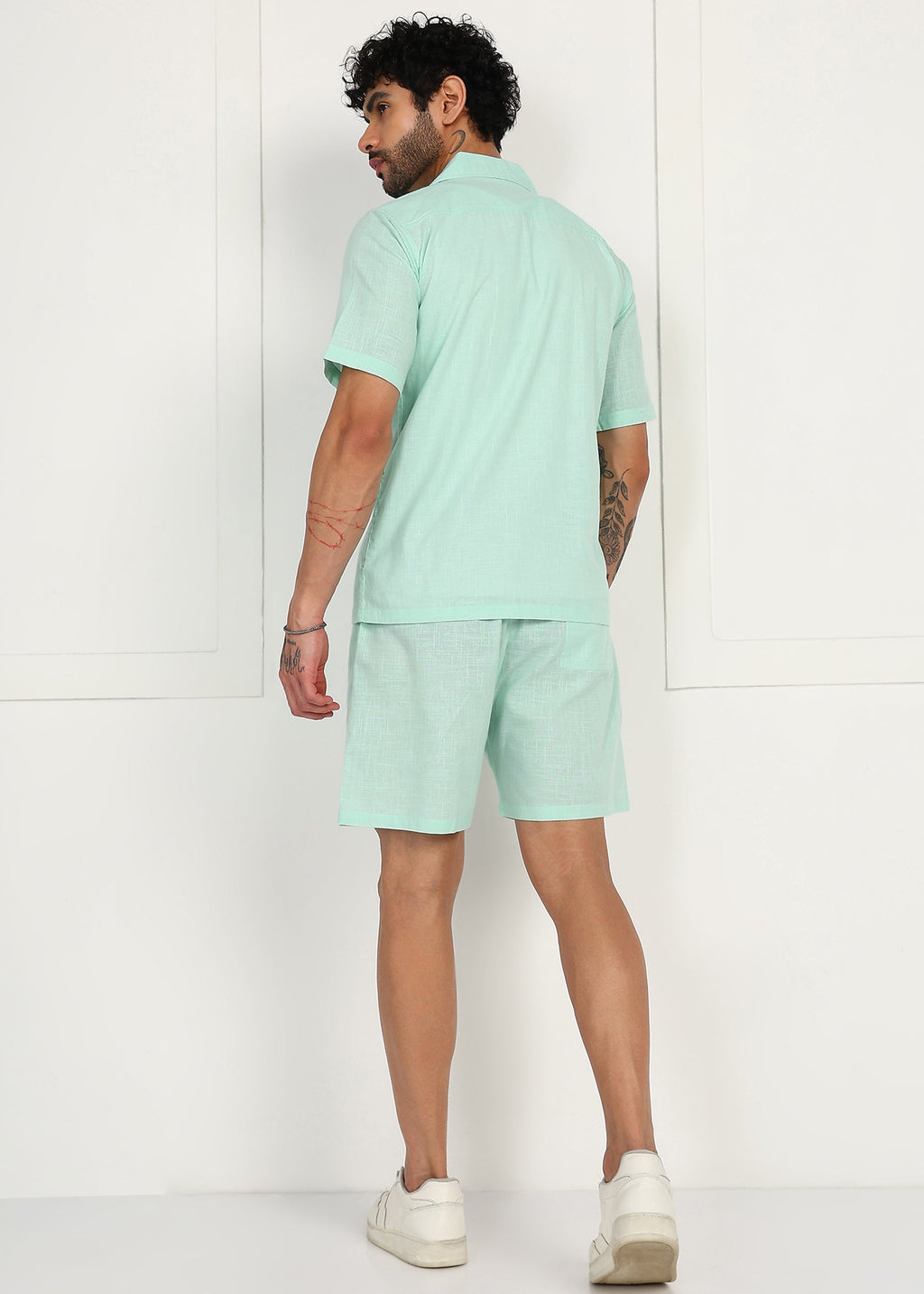 Fabmade Mint Breeze Linen Co-Ord Set