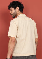 Fabmade Regular Fit Plain Shirt Otago - Beige