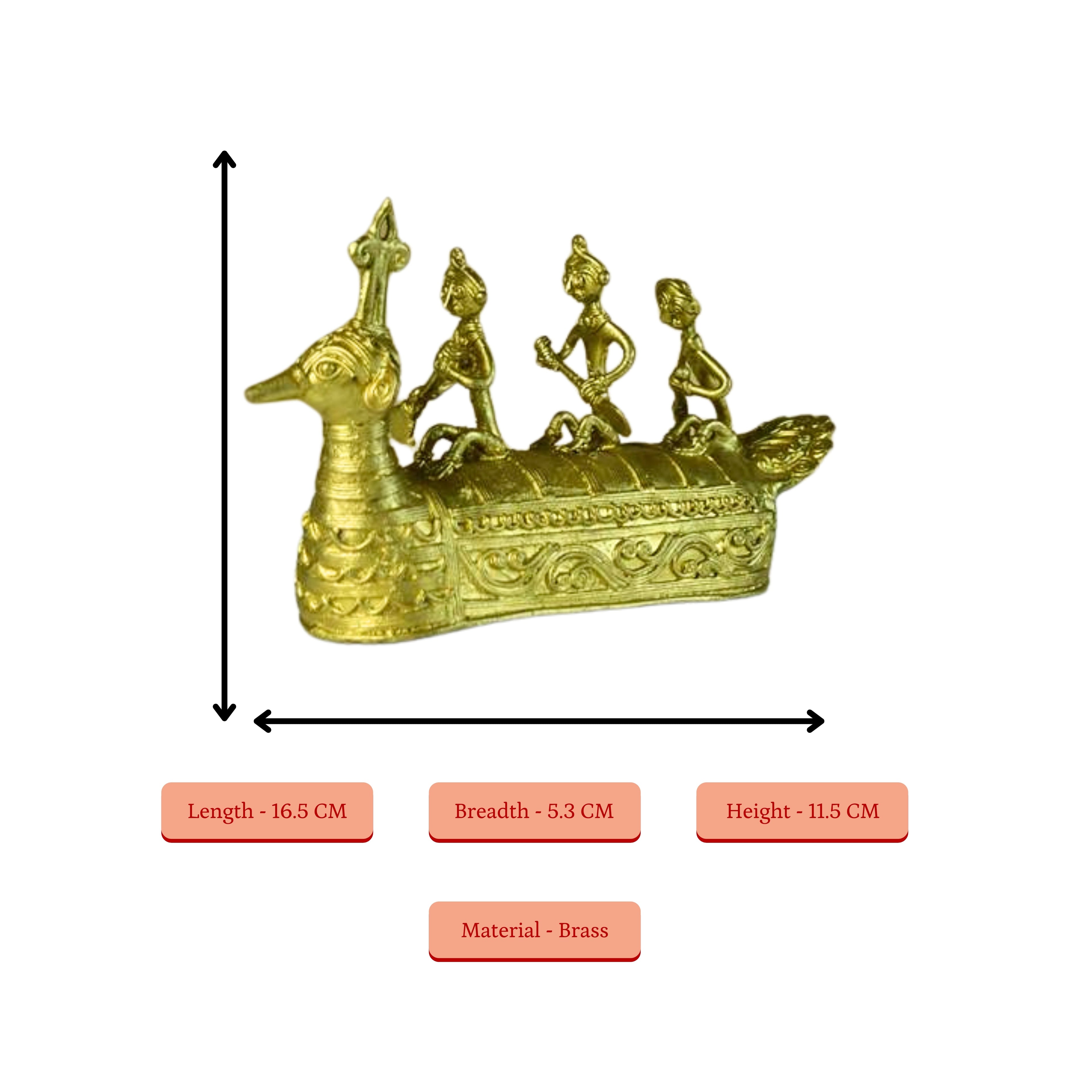 Sowpeace Premium Brass Dhokra Art Ancient Boat - Distacart