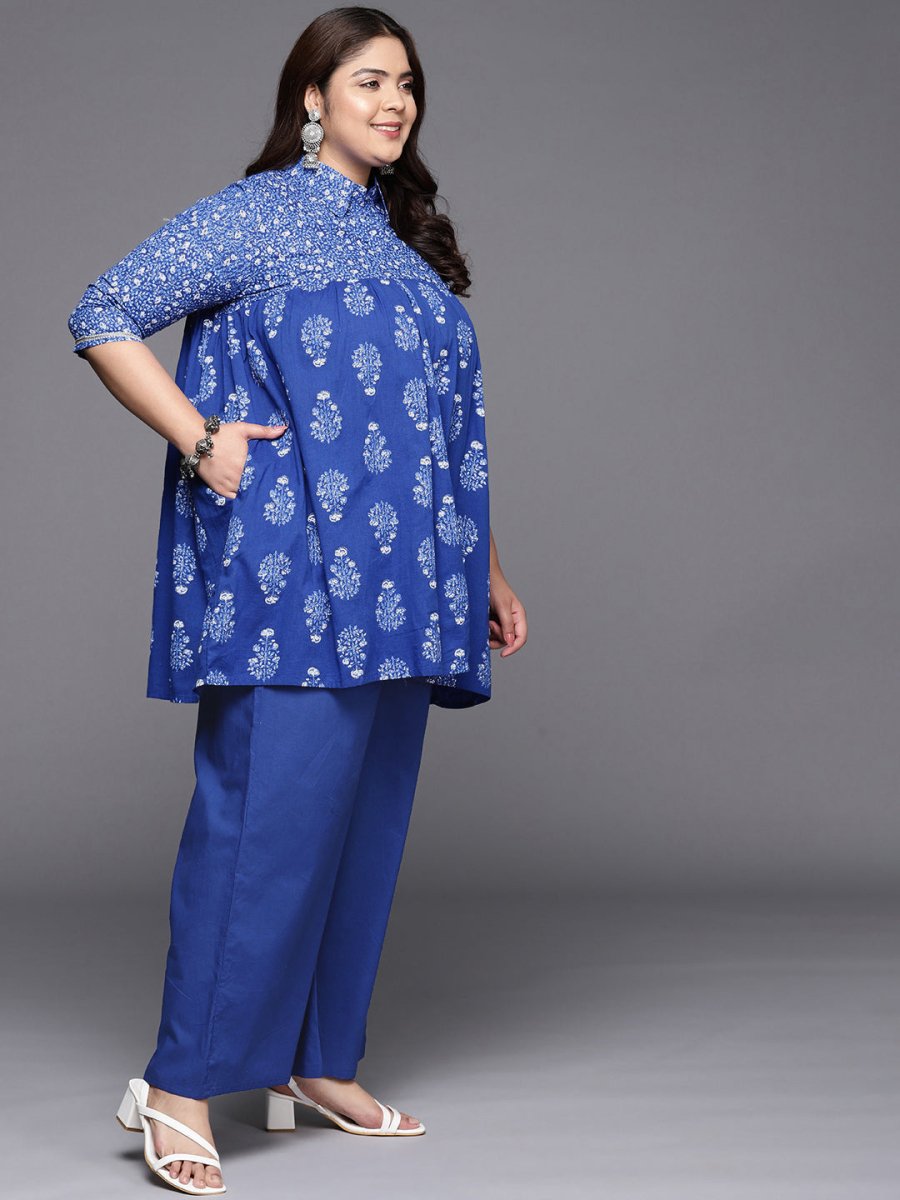 Ahalyaa Women Plus Size Cotton Tunic with Palazzos - Distacart