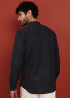 Fabmade Onyx Noir Mandarin Collar Short Kurta