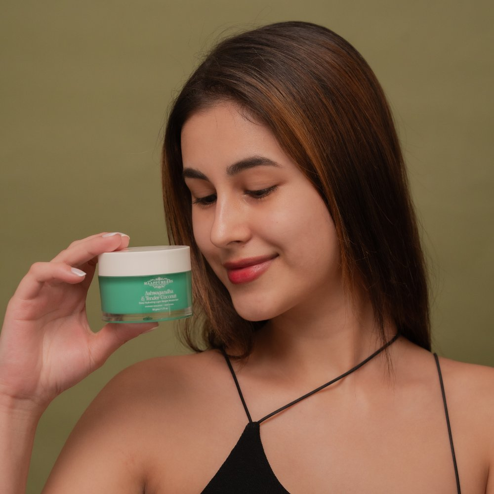 Haappyherbs Ashwagandha & Tender Coconut Deep Hydrating Light Weight Moisturizer - Distacart