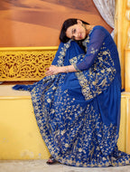 Yash Enterprise Trendy Fox Georgette Sequence Embroidery Readymade Blue Salwar Suit - Distacart