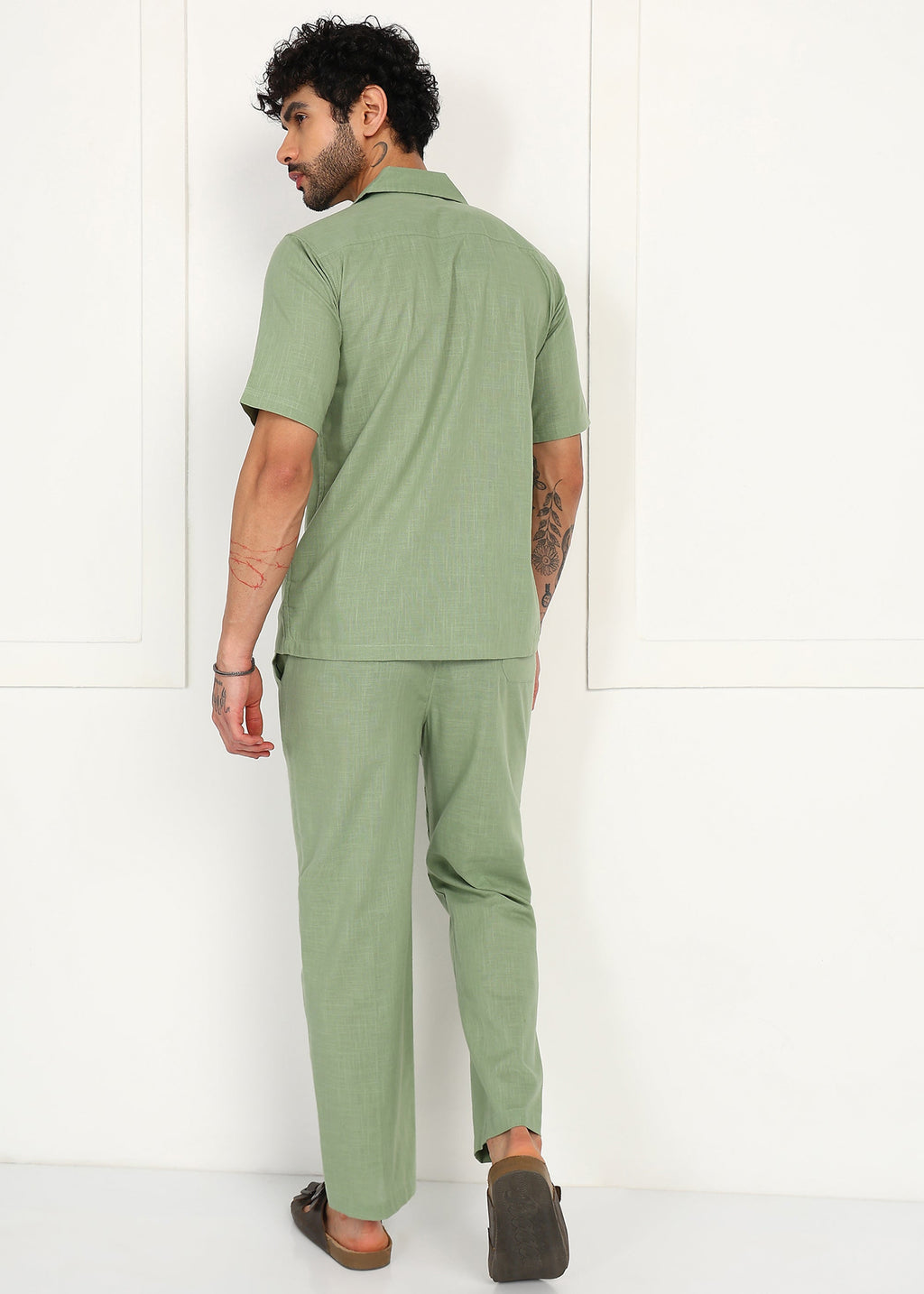 Fabmade Sage Flow Linen Co-Ord Set