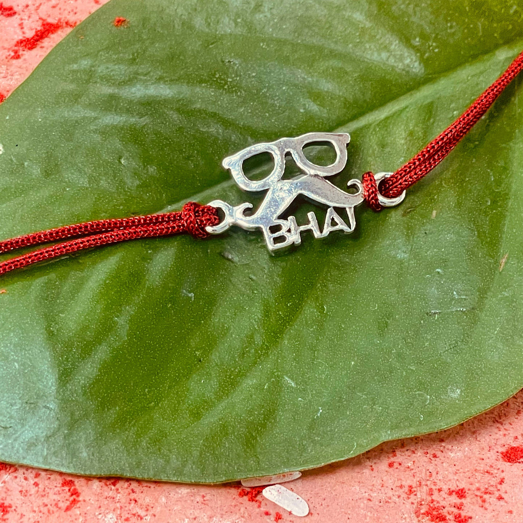trueBrowns Sterling Silver Chashmish Bhai Thread Rakhi - Distacart
