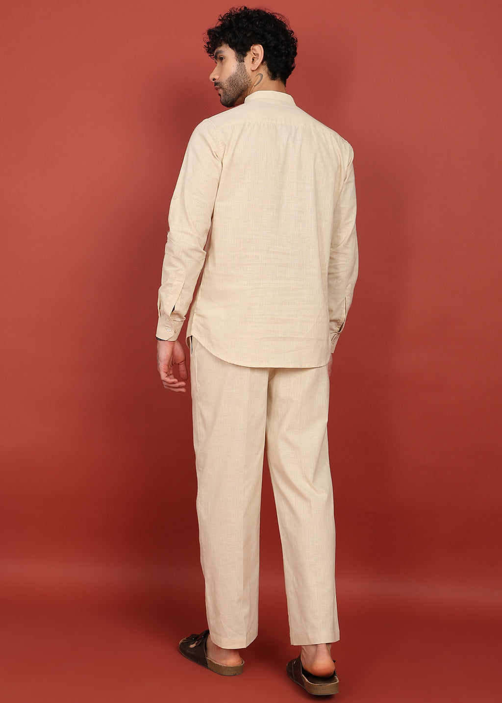 Fabmade Ivory Ease Short Kurta Co-Ord Set