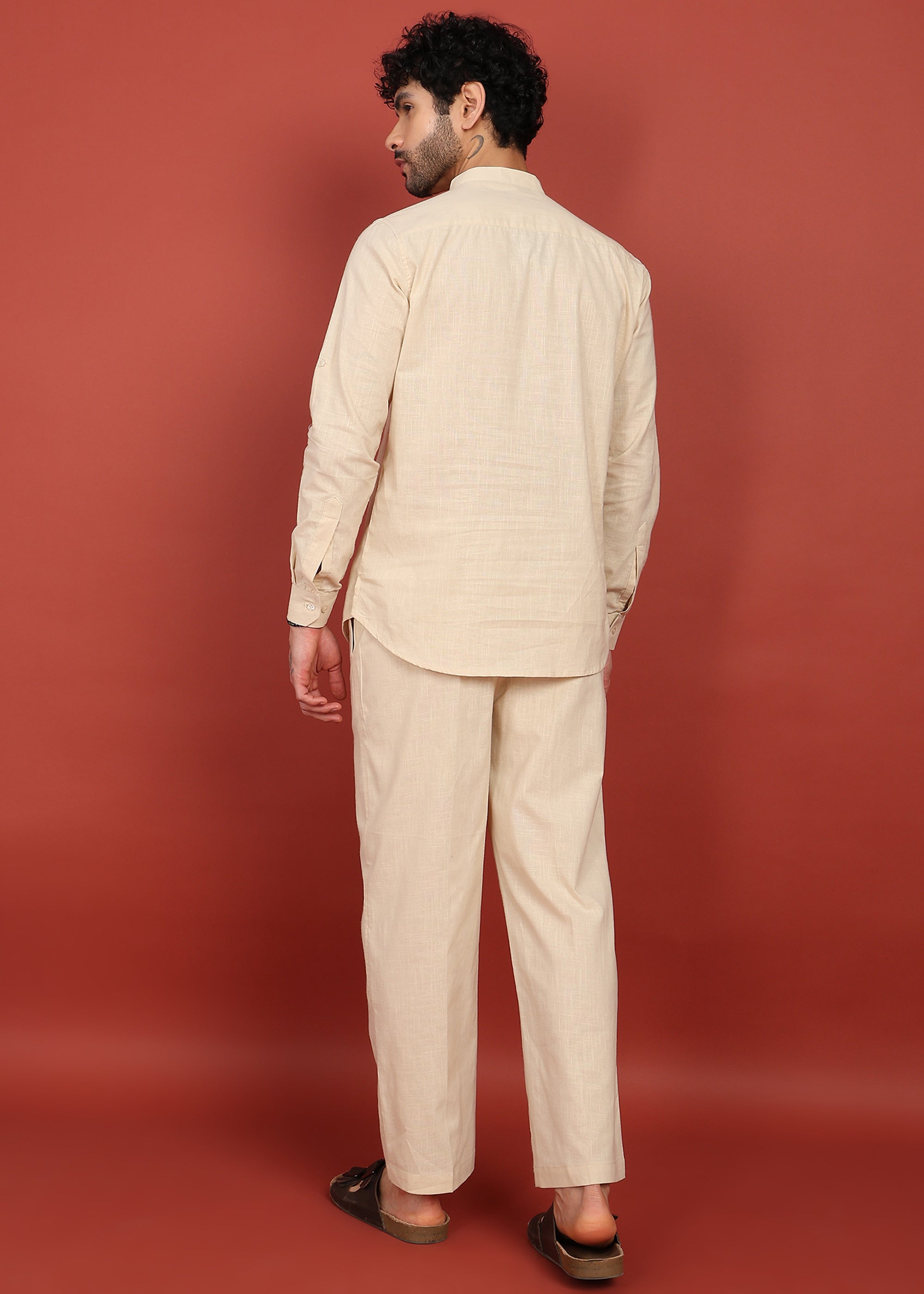 Fabmade Ivory Ease Short Kurta Co-Ord Set