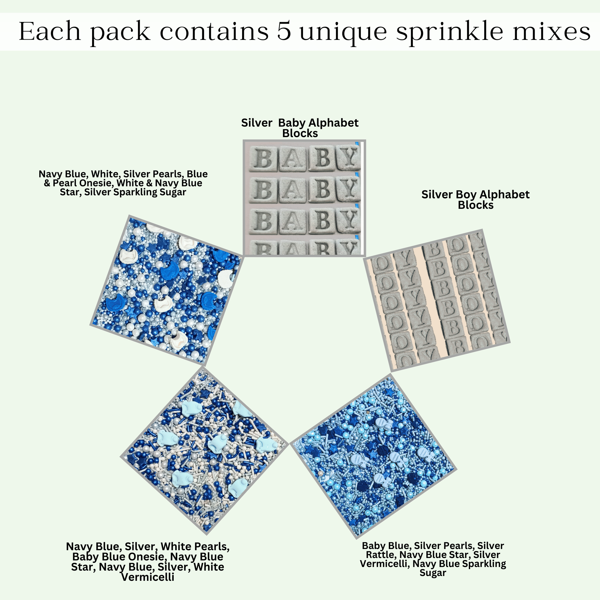 confect boys baby shower sprinkles gender reveal sprinkles baby blue sprinkles for cake cupcake decorating pack of 5 baby shower 35