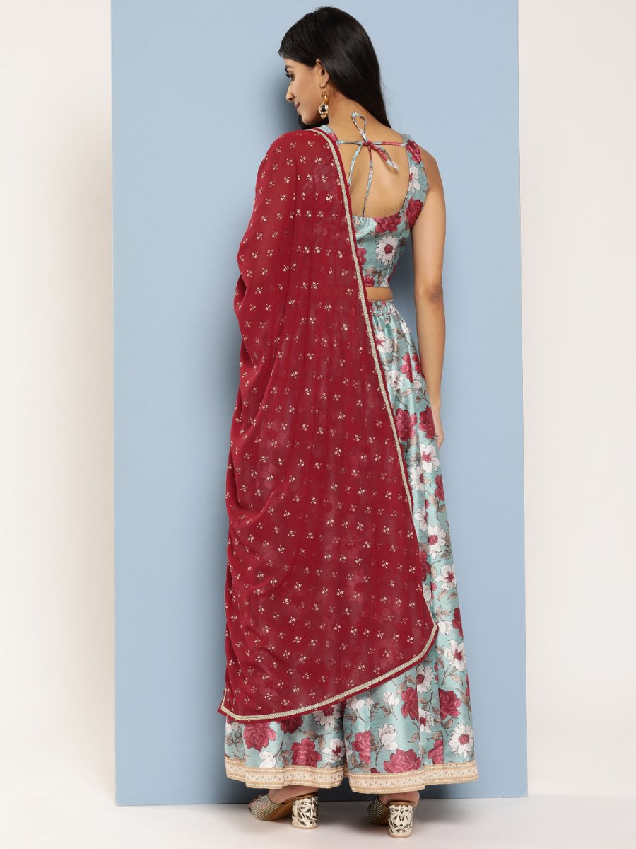 Ahalyaa Printed Ready to Wear Lehenga & Blouse With Dupatta