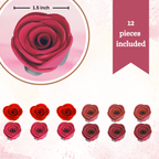 confect sugar roses topper sugar roses for cake decorations cupcakes doughnut edible toppers ombre 2 pack of 12