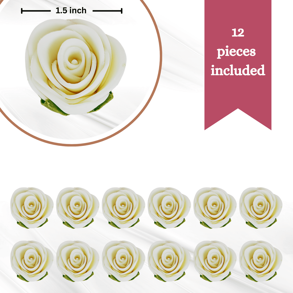 sugar flowers for cake cupcake decoration white 120 gms