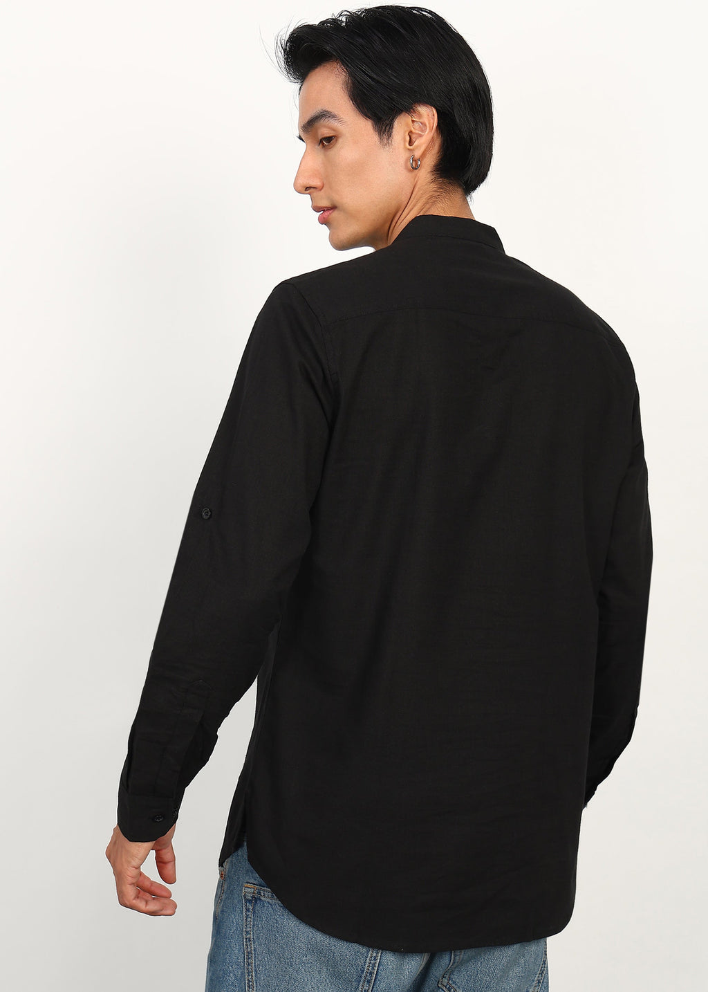 Fabmade Noir Linen Short Kurta