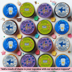 confect bon voyage toppers edible cupcake topper cake decorations supplies 100gms ct 11