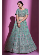 Myra Blue Gota Silk Embroidered Designer Lehenga Choli