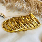 Tehzeeb Creations Women's Golden Viral Spiral Bangle For Girl And Women - Distacart