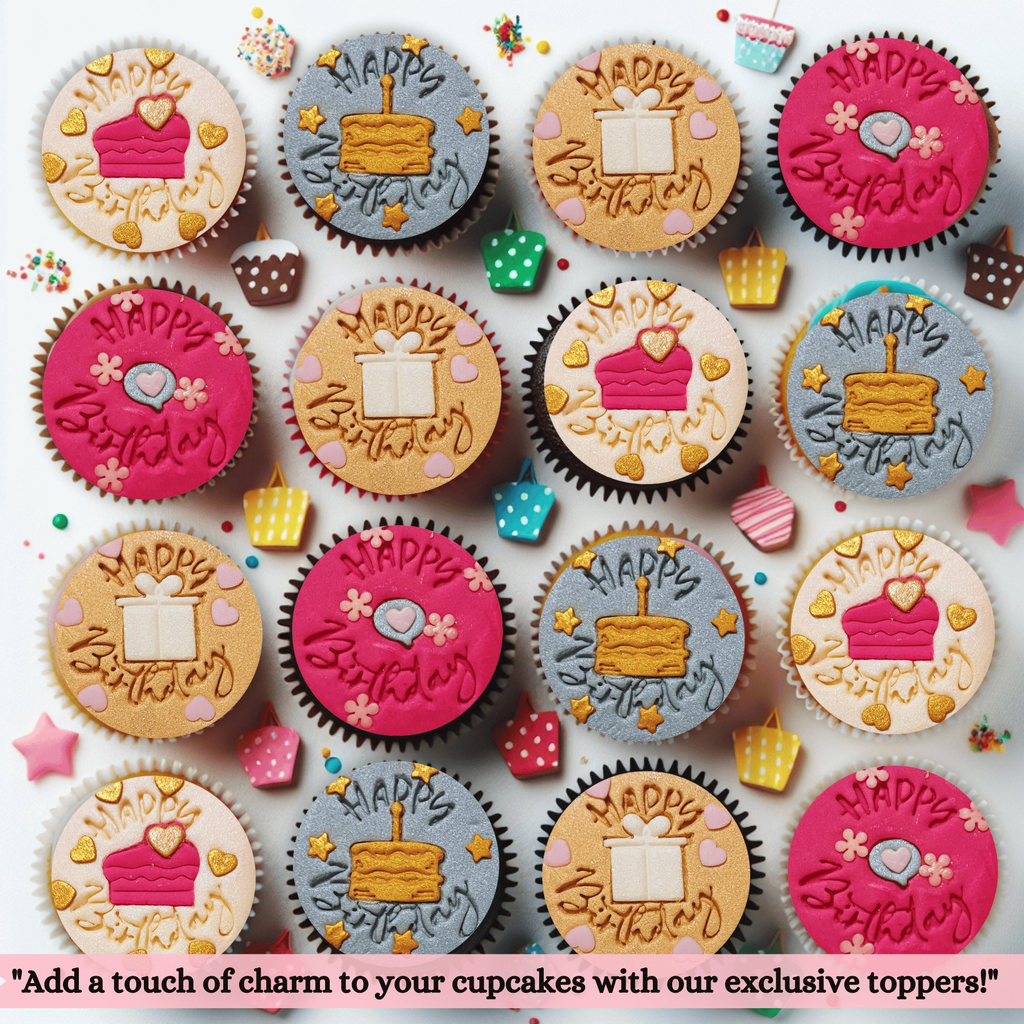 confect happy birthday toppers for cakes cupcakes cake decorations supplies 100gms ct 09