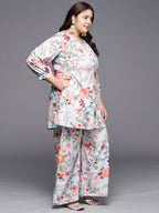 Ahalyaa Women Plus Size Printed Tunic with Palazzos - Distacart
