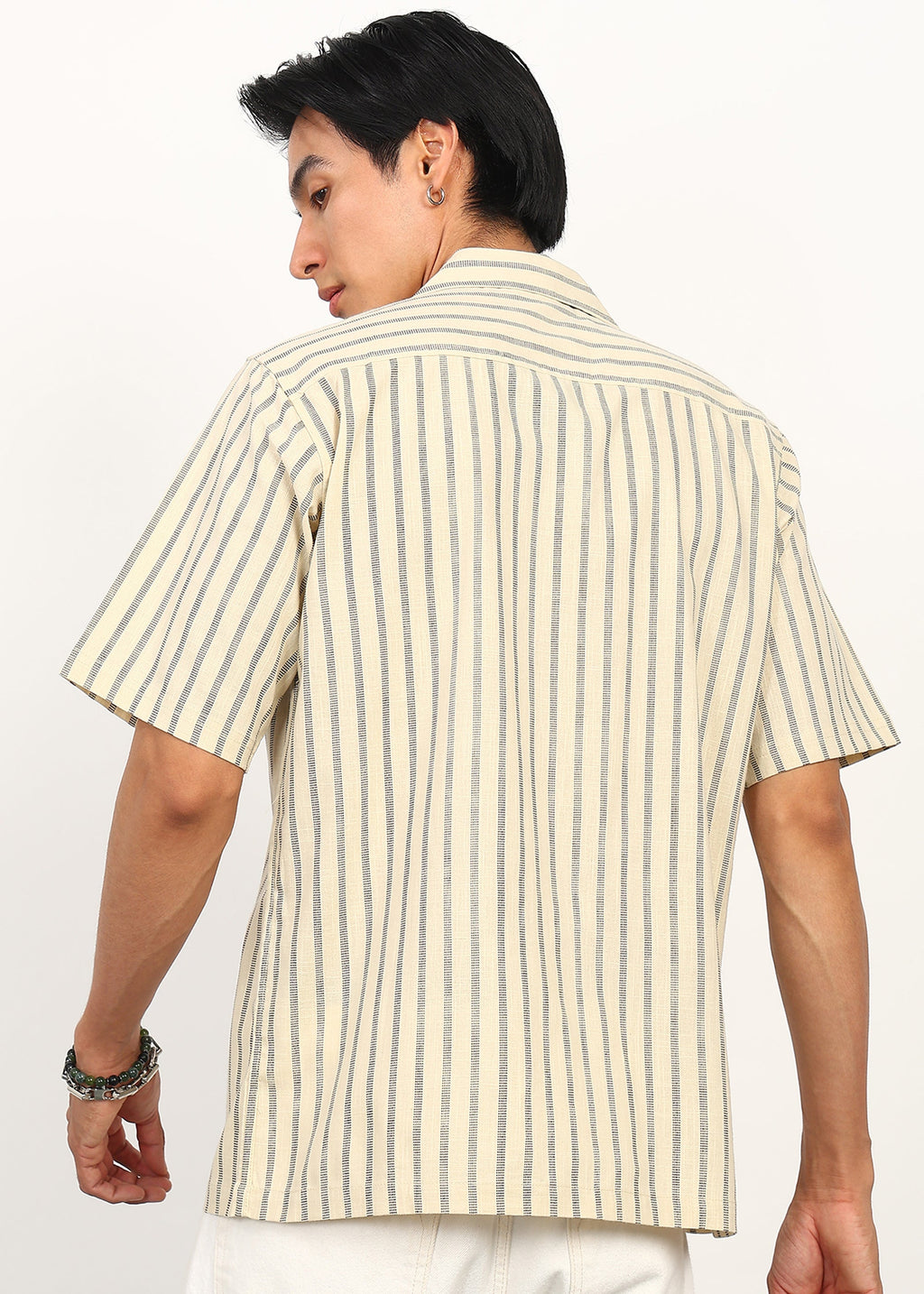 Fabmade Ivory Stripe Calm Shirt