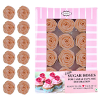 confect sugar roses topper sugar roses for cake decorations edible pretty peach pearl roses pack of 12