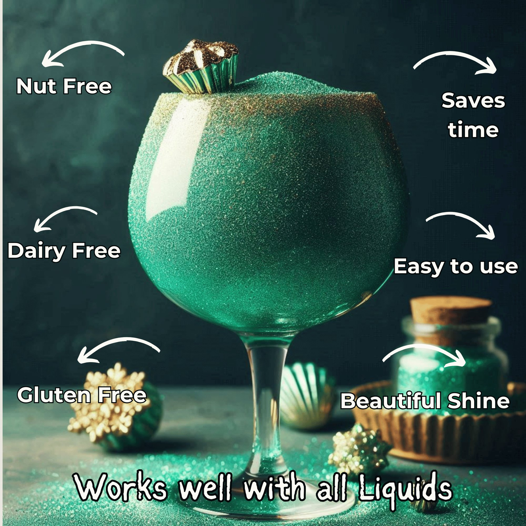 agave green edible luster dust 5 g