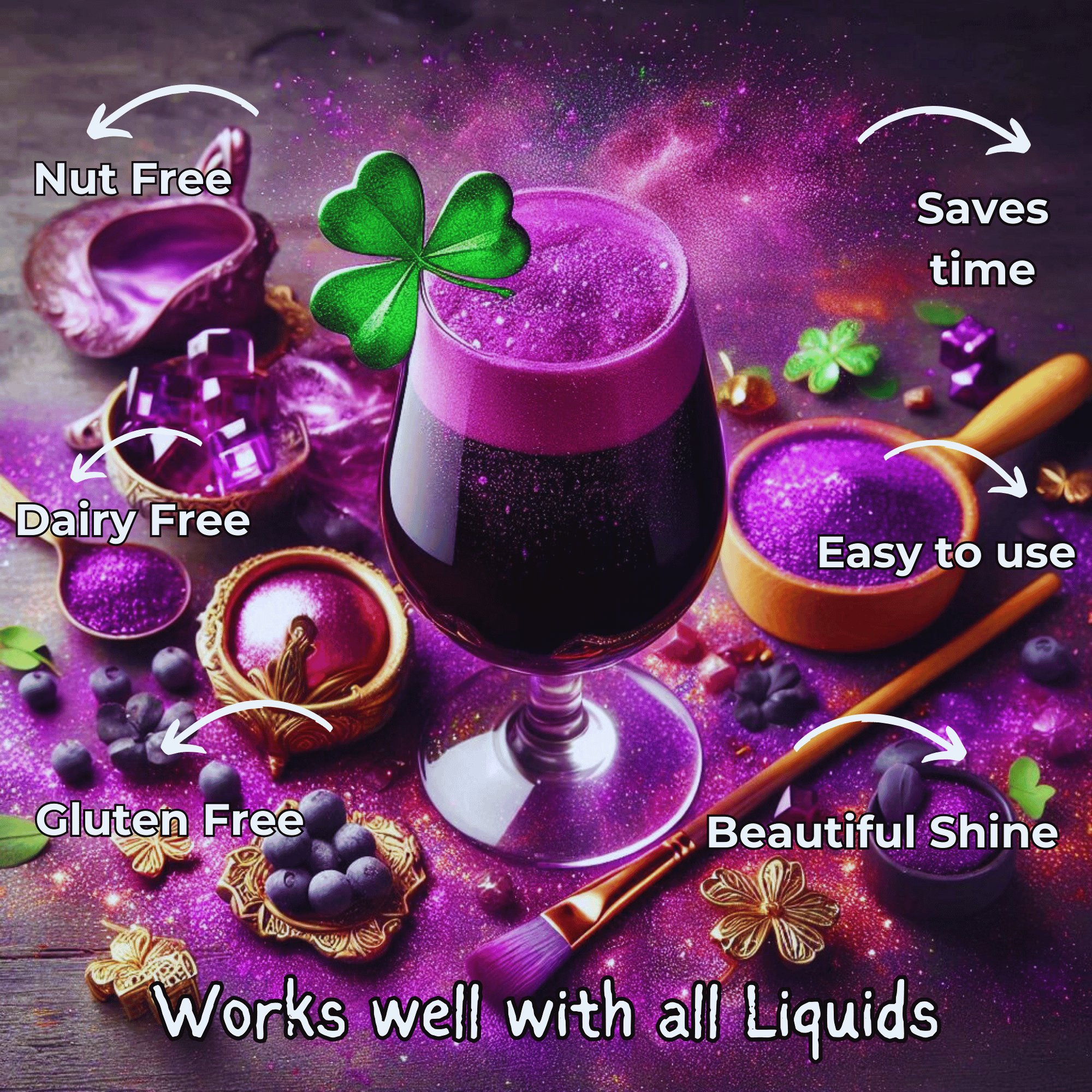 iris purple edible luster dust 5 g